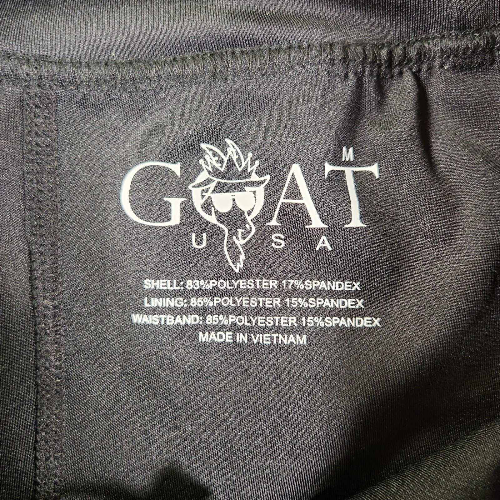 Goat Usa Athletic Shorts Womens Medium Black Running Gym Lined Pocket Nwt — image 5 of 6